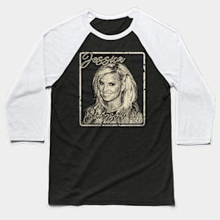 Jessica Simpson i love you vintage design on top Baseball T-Shirt